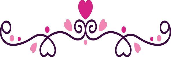 Decorative Romantic Divider in Minimalist Design vector