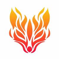 abstract design fire fox head. perfect for logo design vector