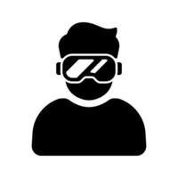 VR Headset Icon isolated on white background. vector