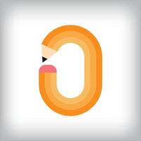 The number 0 looks like it was drawn with a pencil, which increases the creativity of the design. The simplest design of the education icon vector