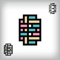 Unique colorful retro 8 letter design. Cutting-edge technology blends with retro aesthetics in this inspirational installation. vector