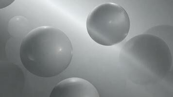 beautiful chaotic and slow translucent spheres on a dark background. Suitable for abstract designs, technology concepts or unique backgrounds for various projections. video