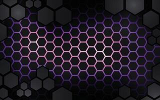 Tech background with lighted geometry pattern vector