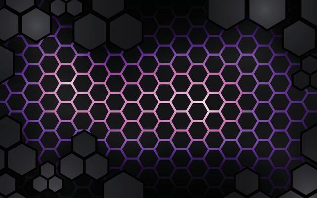 Tech background with lighted geometry pattern