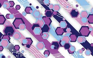 Square geometry pattern background with pink color vector