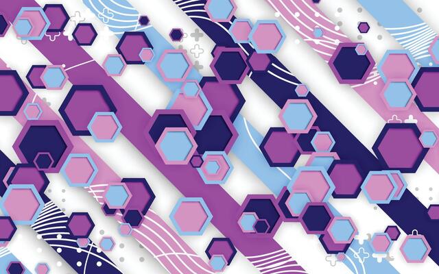 Square geometry pattern background with pink color