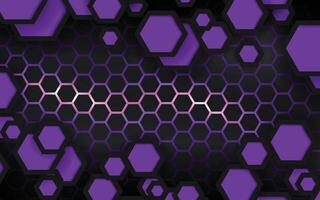 Dark tech background with flaming purple color vector