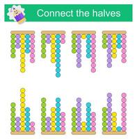 Logic game. Attention tasks for children. IQ training test. vector