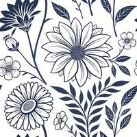 Artistic Floral Weave with Delicate Botanical Details vector