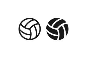 volleyball icon line and flat design vector