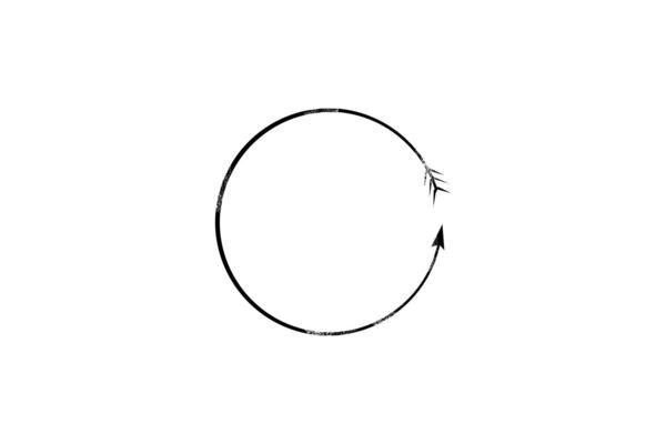 circular arrow symbolizing cycle continuous process template