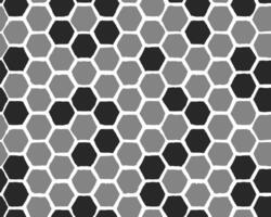 Seamless pattern with black and gray honeycombs. Monochrome print for fabric, wallpaper, wrapping paper vector