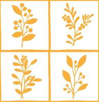 folk seamless pattern with tiles with yellow flowers and ornaments vector