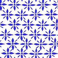 Seamless pattern with blue damask ornaments. vector