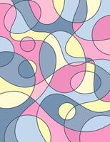 Color splash abstract line drawing. vector