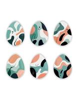 Abstract Modern Easter Eggs Minimalist Design vector