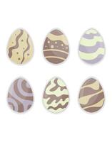Pastel Easter Eggs Minimalist Design vector