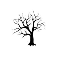 Eerie and Ghostly Tree Art Design, Leafless Tree vector