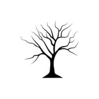 Minimalist Leafless Tree Silhouette Dead Tree vector