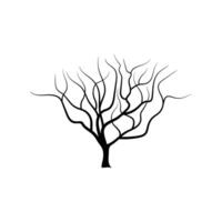 Dead Tree Silhouette Design, No Leaves Tree vector