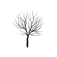 Sun-Bleached Tree Silhouette, Leafless Tree vector