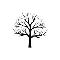 Leafless Tree Silhouette Design, Bare Tree vector