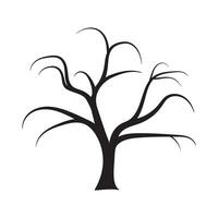 Winter Tree Silhouette, Leafless Tree Illustration vector