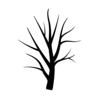 Leafless Tree Silhouette, Minimalist Bare Tree Design vector