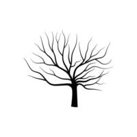 Dead Tree Silhouette , Eerie and Ghostly Tree Art vector