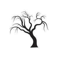 Leafless Tree Silhouette , Minimalist Dead Tree Design vector