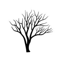 Bare Tree Silhouette - Simple and Clean Leafless tree vector