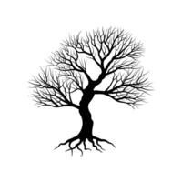 Eerie and Ghostly Tree Art Illustration, Dead Tree vector