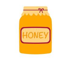 Honey jar. Bee honey and apiary concept. illustration isolated vector