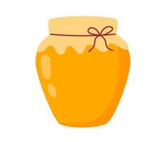 Honey jar. Bee honey and apiary concept. illustration isolated on white background vector