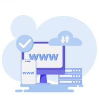 hosting services, Web hosting services, Secure website hosting. vector
