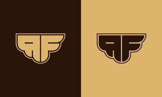 Funky initial RF monogram logo design vector