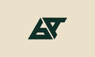 bA sharp monogram logo design vector