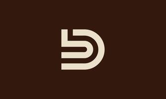 bD monogram logo design vector