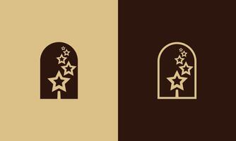 Abstract Magic window logo design vector