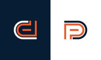 Cd or PD monogram logo design vector