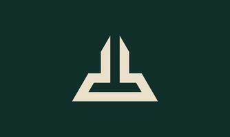 Minimalistic db monogram logo design vector