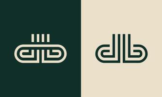 db or ddbb monogram logo design vector
