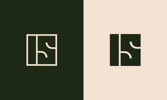 IS square monogram logo design vector