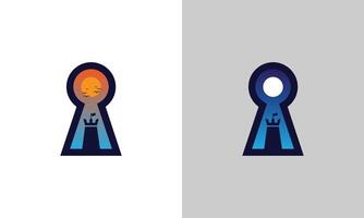 security logo of a castle with a lock vector