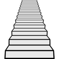 Ascending staircase perspective, ascending upwards steps stairs, path success wealth vector