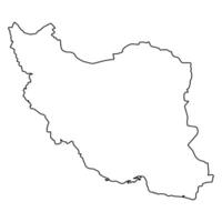 Outline map Iran borders, Map Iran for Educational Infographic Use vector