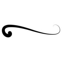 Decorative flourish with smooth curves and vintage scroll style vector