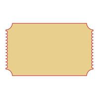Vintage Blank Ticket Template with Decorative Red Border Frame vector