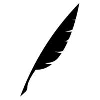 Feather silhouette ideal for literature, Calligraphy writing concepts vector