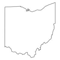 Blank Ohio state outline map, perfect for educational and design use vector